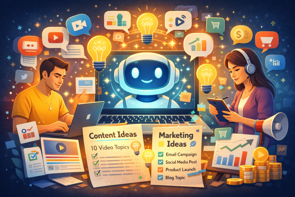 نشاء أفكار للمحتوى والتسويق