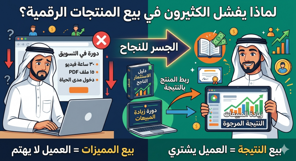 لماذا يفشل الكثيرون في بيع المنتجات الرقمية؟