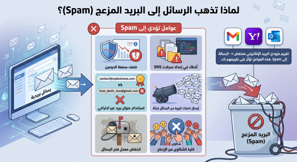كيف تحل مشكله عدم وصول رسائل البريد الإلكتروني لعملائك