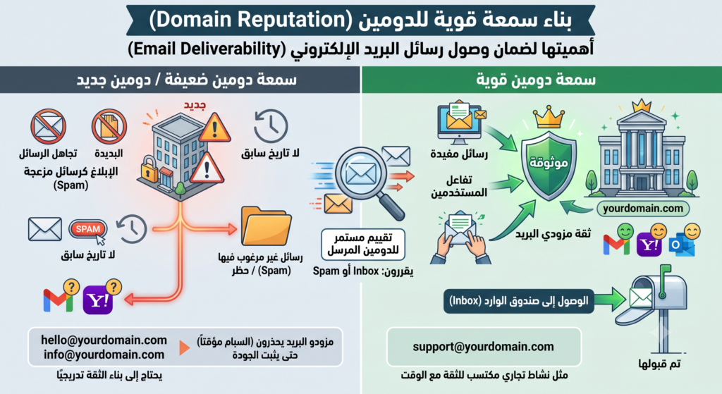  ابنِ سمعة قوية للدومين (Domain Reputation)