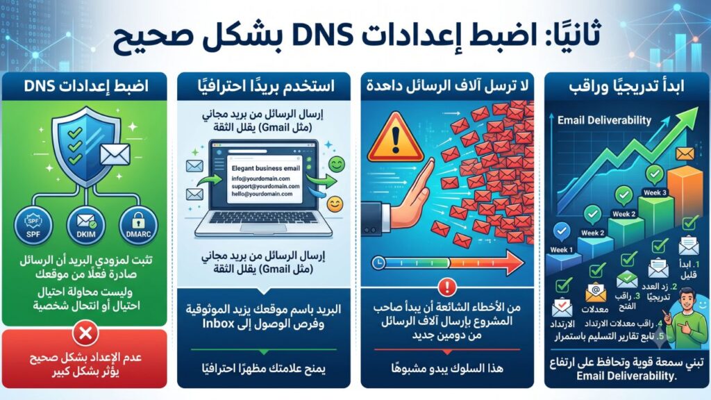 ثانيًا: اضبط إعدادات DNS بشكل صحيح
